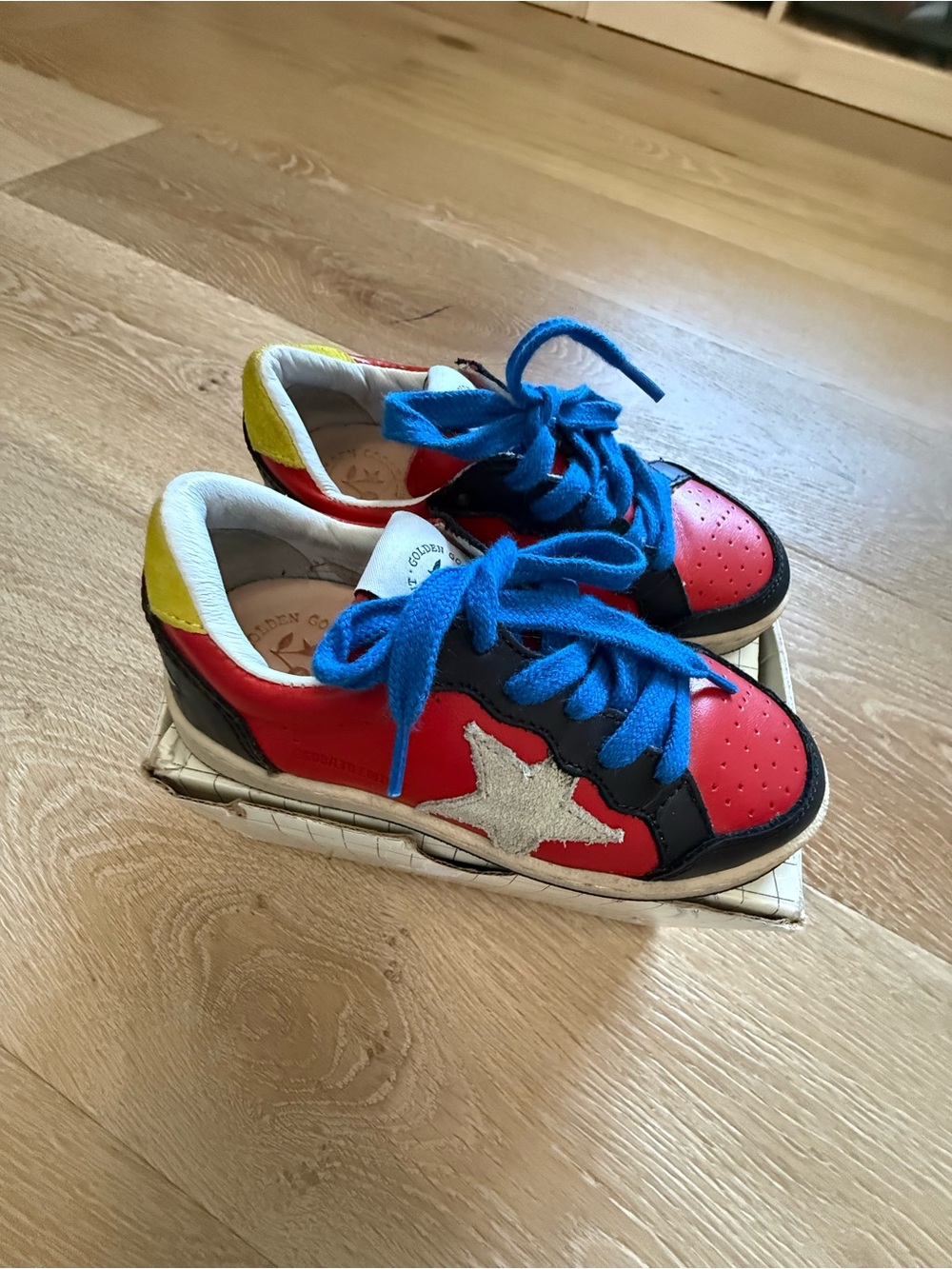 Golden Goose Kids Red & Blue Star Sneakers